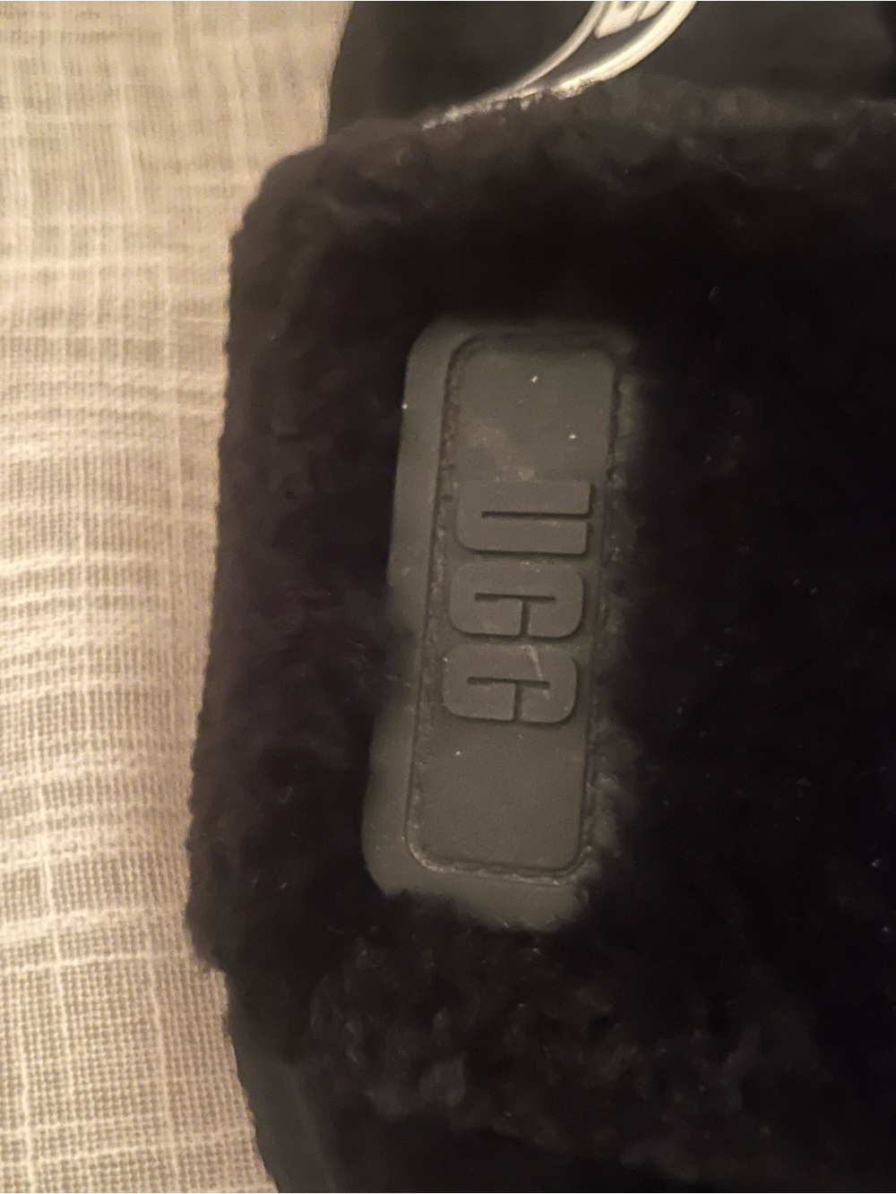 UGG Disco Slide Platform Black Fluffy Slingback Sandals Cozy Size 10 - Picture 5 of 10